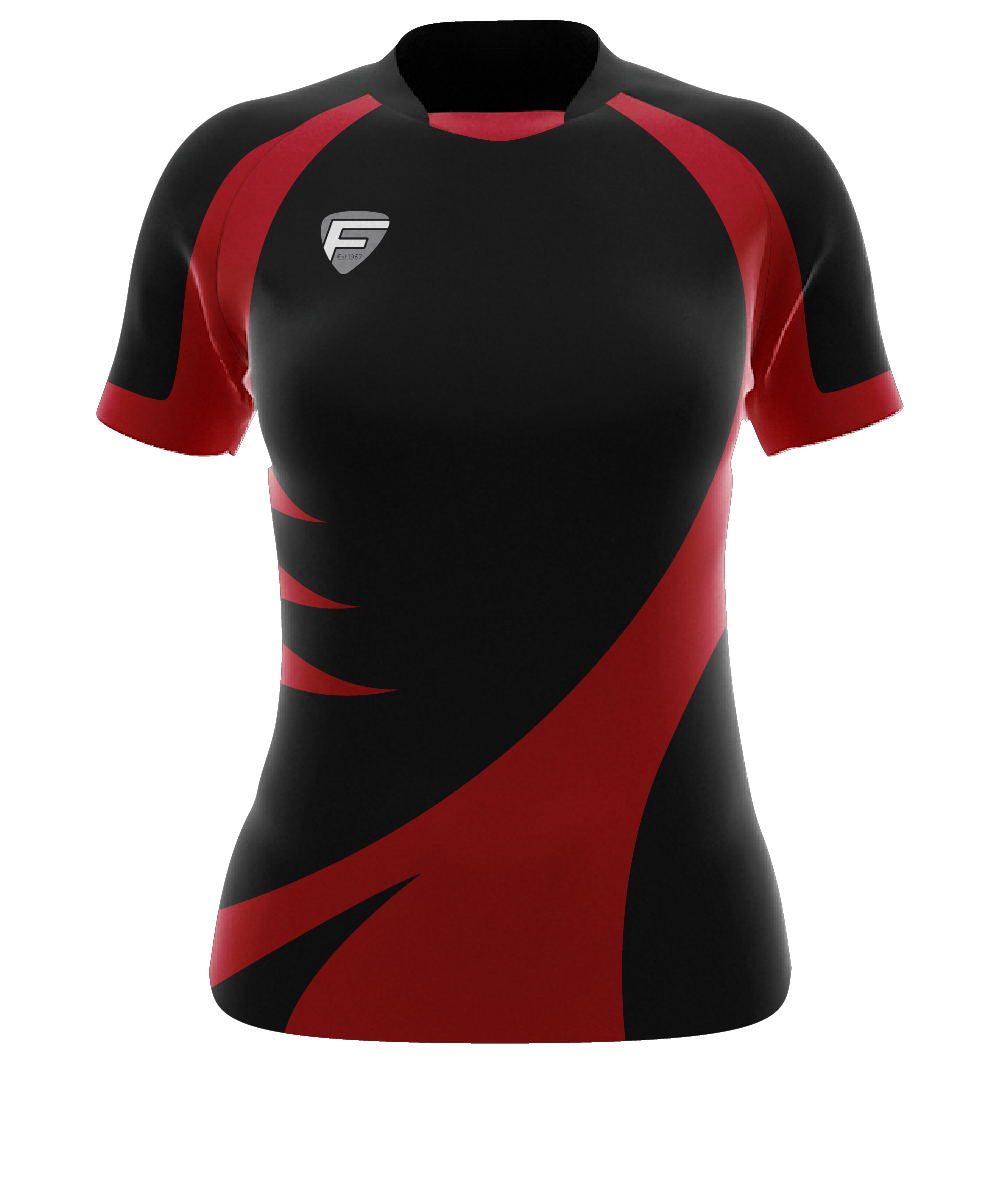 LADIES FIT JOBURG COLLAR RUGBY SHIRT