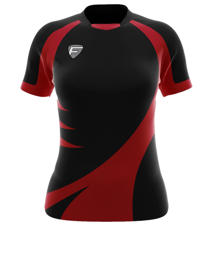 LADIES FIT JOBURG COLLAR RUGBY SHIRT