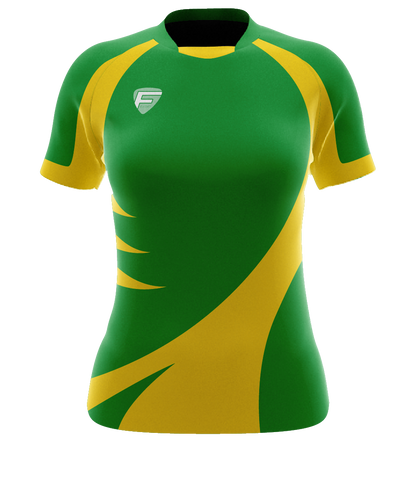 LADIES FIT JOBURG COLLAR RUGBY SHIRT