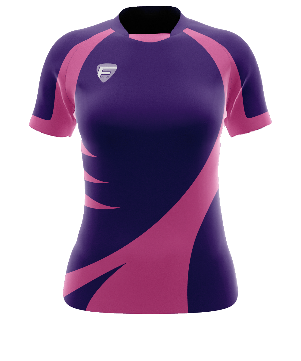 LADIES FIT JOBURG COLLAR RUGBY SHIRT