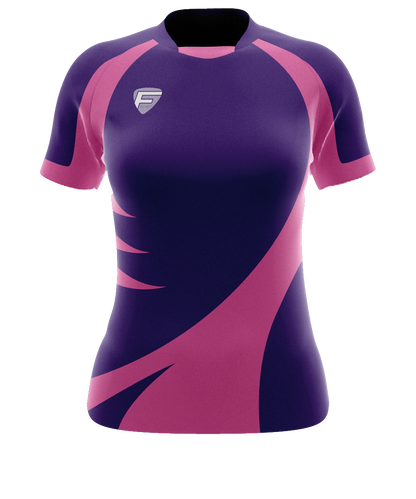 LADIES FIT JOBURG COLLAR RUGBY SHIRT