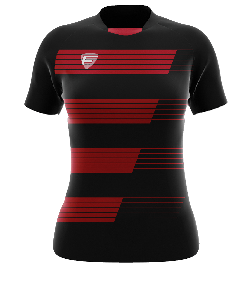 LADIES FIT JOBURG COLLAR RUGBY SHIRT