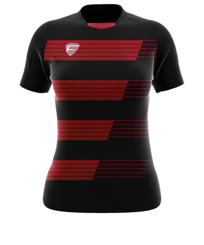 LADIES FIT JOBURG COLLAR RUGBY SHIRT