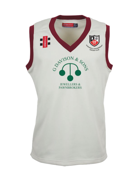 HADLEIGH & THUNDERSLEY CC SENIOR VELOCITY SLIPOVER MAROON TRIM