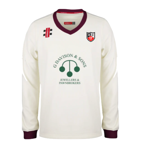 HADLEIGH & THUNDERSLEY CC SENIOR VELOCITY SWEATER MAROON TRIM