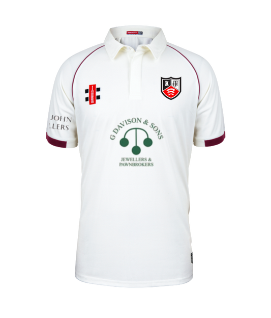 HADLEIGH & THUNDERSLEY CC JUNIOR MATRIX V2 SS CRICKET SHIRT