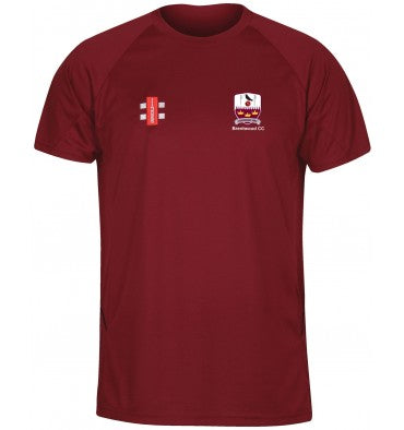 Gray Nicolls Brentwood CC SENIOR Matrix Tee Shirt in Maroon