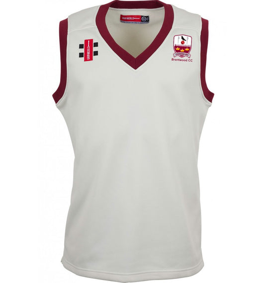 Gray Nicolls JUNIOR Brentwood CC Velocity Slipover in Maroon Trim