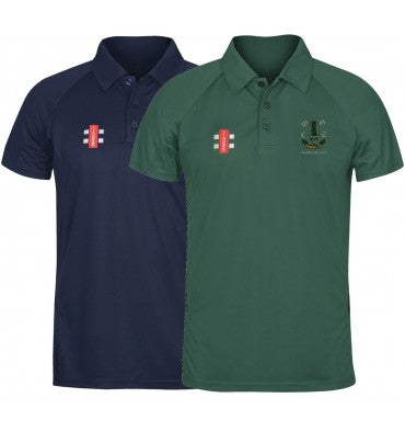 GRAY NICOLLS WOODFORD GREEN JUNIOR MATRIX POLO SHIRT